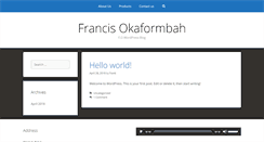 Desktop Screenshot of francisokaformbah.com