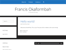 Tablet Screenshot of francisokaformbah.com